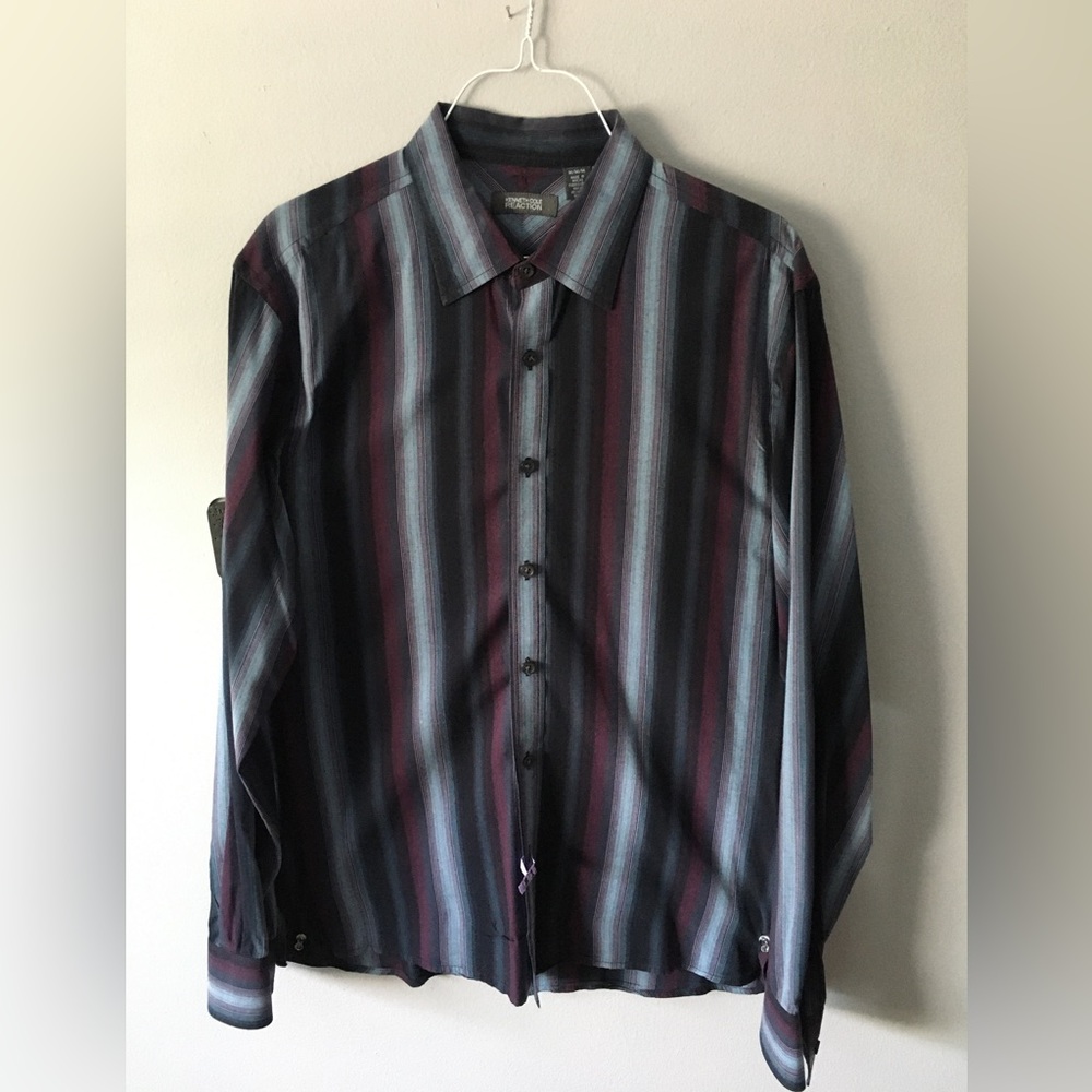 Kenneth Cole Reaction Multi Stripe Long Sleeved Men's Shirt